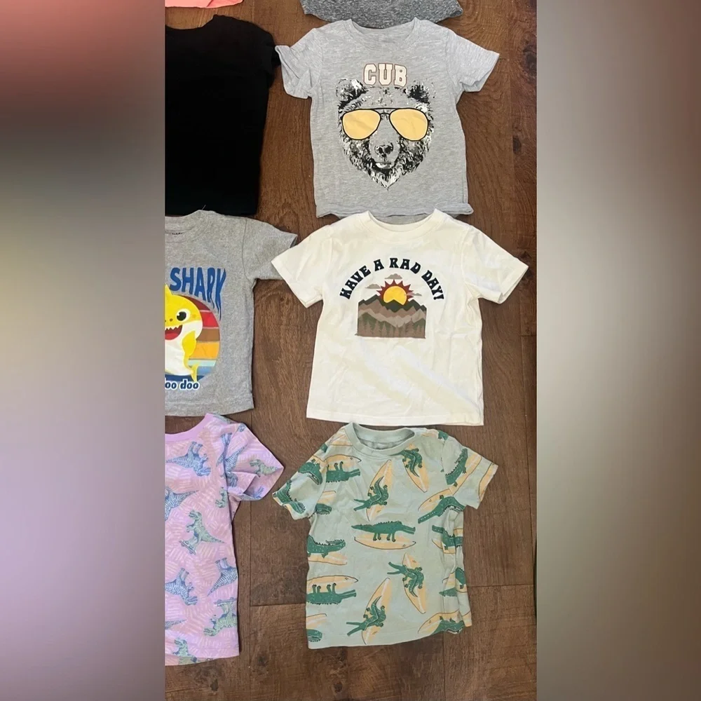 Toddler boy clothing bundle 19 pieces 2T swim trunks shorts tshirts